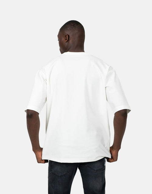 Les Hommes Mens Rubber Print T-Shirt In White