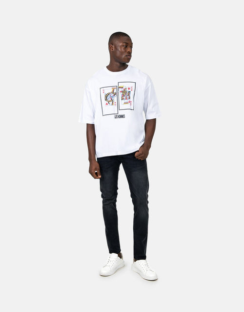 Les Hommes Mens Queen King T-Shirt In White