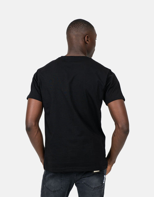 Les Hommes Mens Glitter Chest Logo T-Shirt In Black