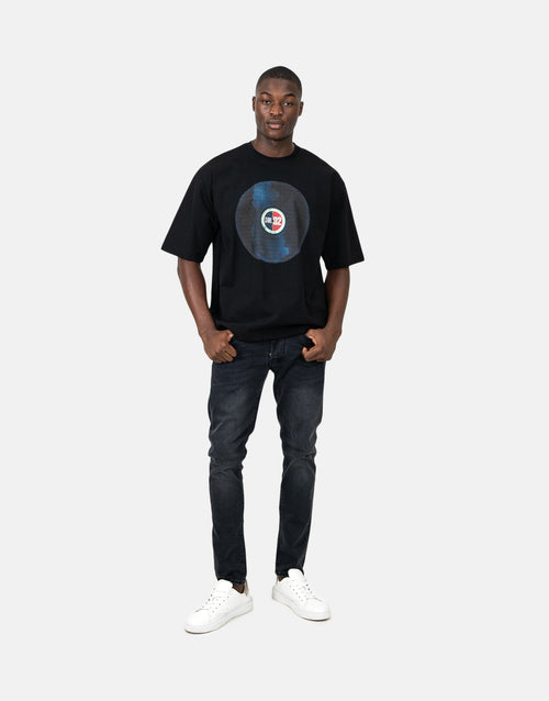 Les Hommes Mens Over Vinyl T-Shirt In Black