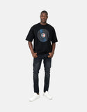 Les Hommes Mens Over Vinyl T-Shirt In Black
