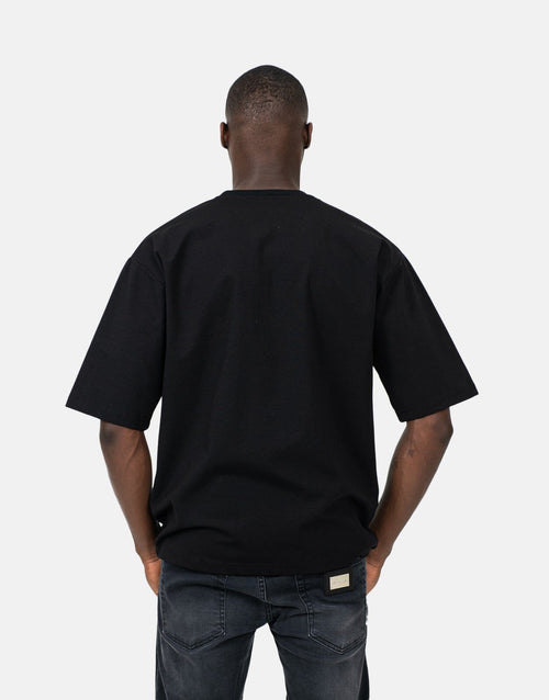 Les Hommes Mens Over Vinyl T-Shirt In Black