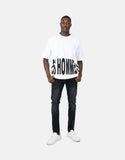Les Hommes Mens Macro Logo T-Shirt In White