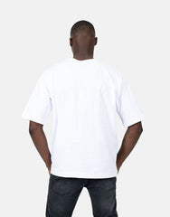 Les Hommes Mens Macro Logo T-Shirt In White