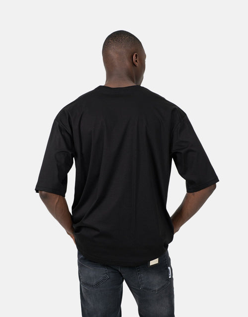 Les Hommes Mens Overoutline T-Shirt In Black