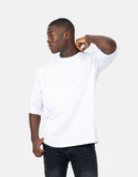 Les Hommes Mens Overlogo Back T-Shirt In White