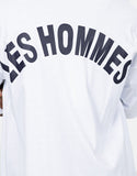 Les Hommes Mens Overlogo Back T-Shirt In White