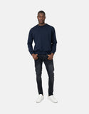 Les Hommes Mens Back Font Sweatshirt In Blue