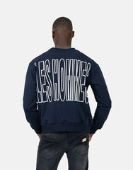 Les Hommes Mens Back Font Sweatshirt In Blue