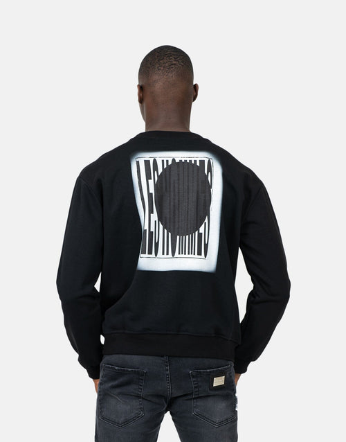 Les Hommes Mens Backprint Sweatshirt In Black