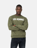 Les Hommes Mens Font Sweatshirt In Green