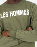 Les Hommes Mens Font Sweatshirt In Green