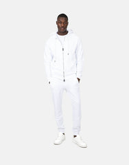 Les Hommes Mens Zip Sweatshirt In White