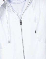 Les Hommes Mens Zip Sweatshirt In White
