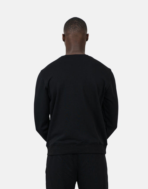Les Hommes Mens Font Sweatshirt Black
