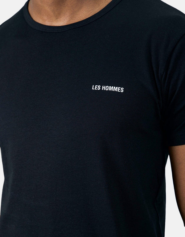 Les Hommes Mens Basic T-Shirt In Black