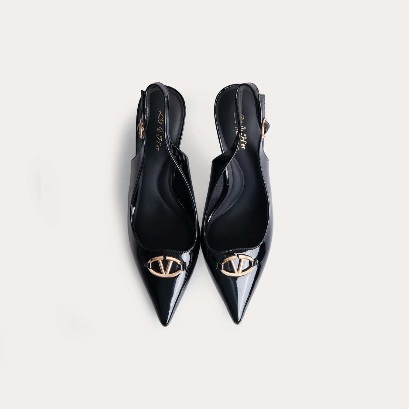 La Her Womens GSP-13 Heels In Black