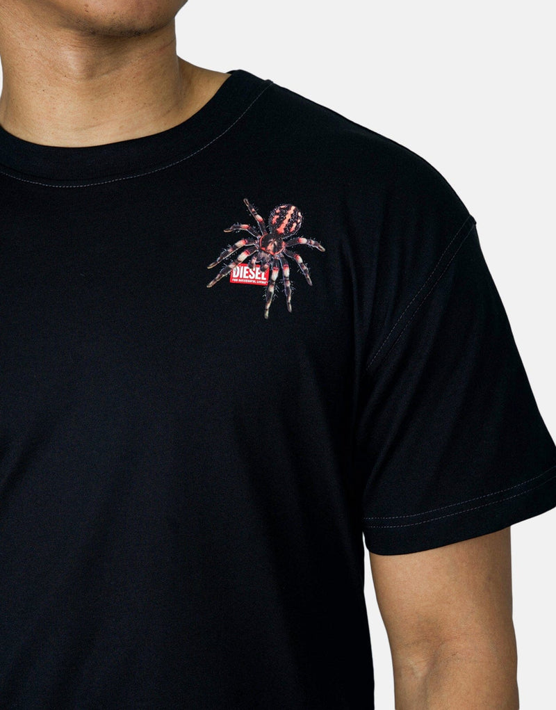 Diesel Mens Norm Spider Regular Fit T-Shirt In Black