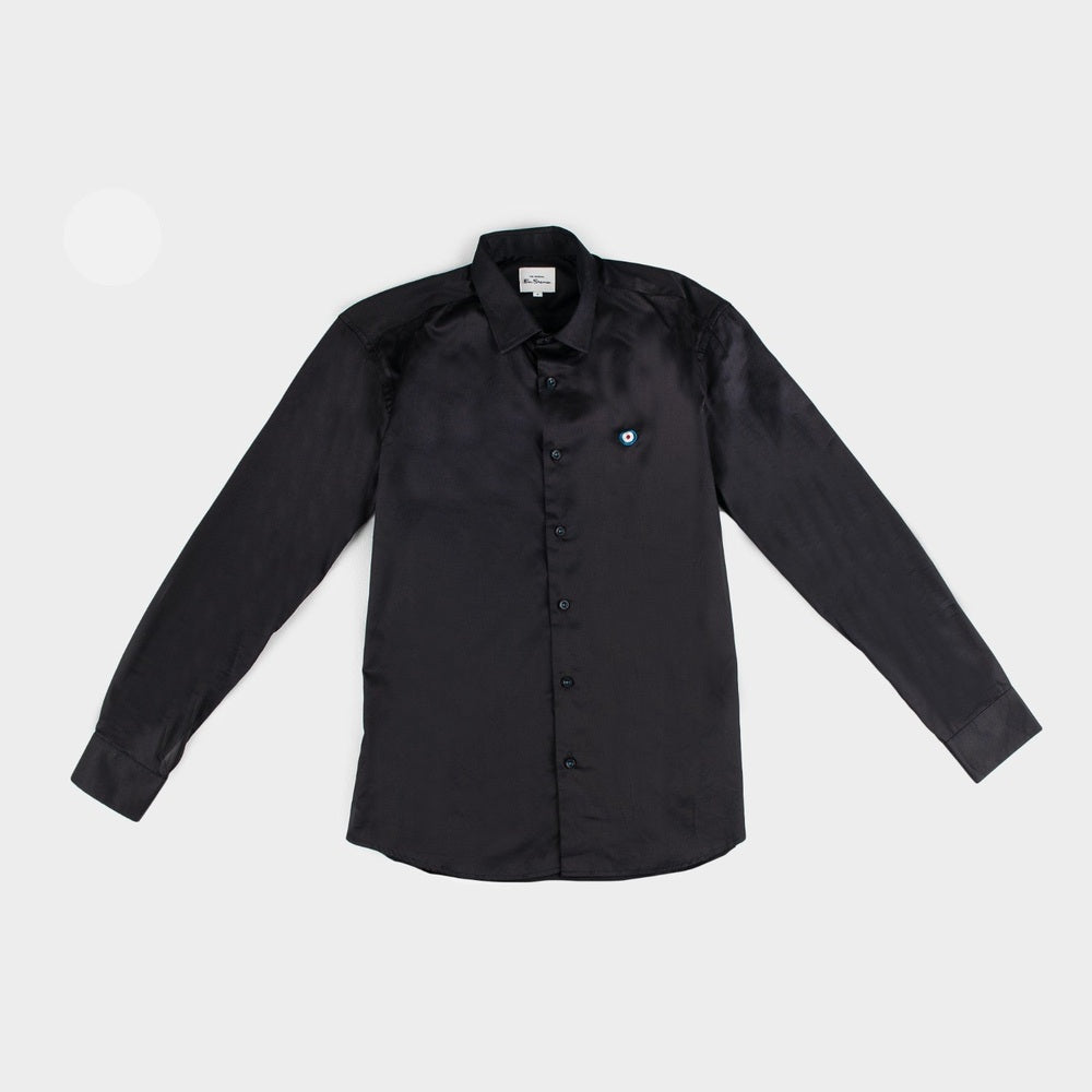 Ben Sherman Mens Long Sleeves Target Shirt In Black