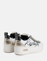 Replay Womens Disco Sign Shoes White