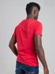 Ben Sherman Entry Tar Print Crew Neck Red