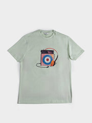 Ben Sherman W78215 Portable Radio Tee Shirt Pistachio