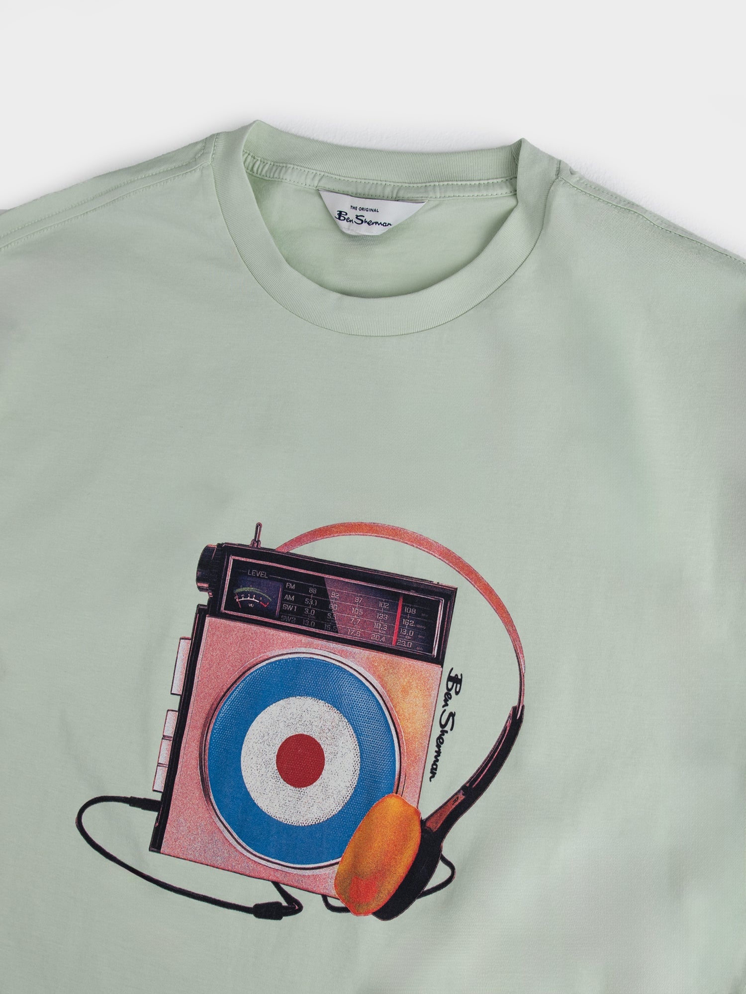 Ben Sherman W78215 Portable Radio Tee Shirt Pistachio