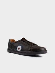 Ben Sherman Mens Target Leather Sneakers In Brown