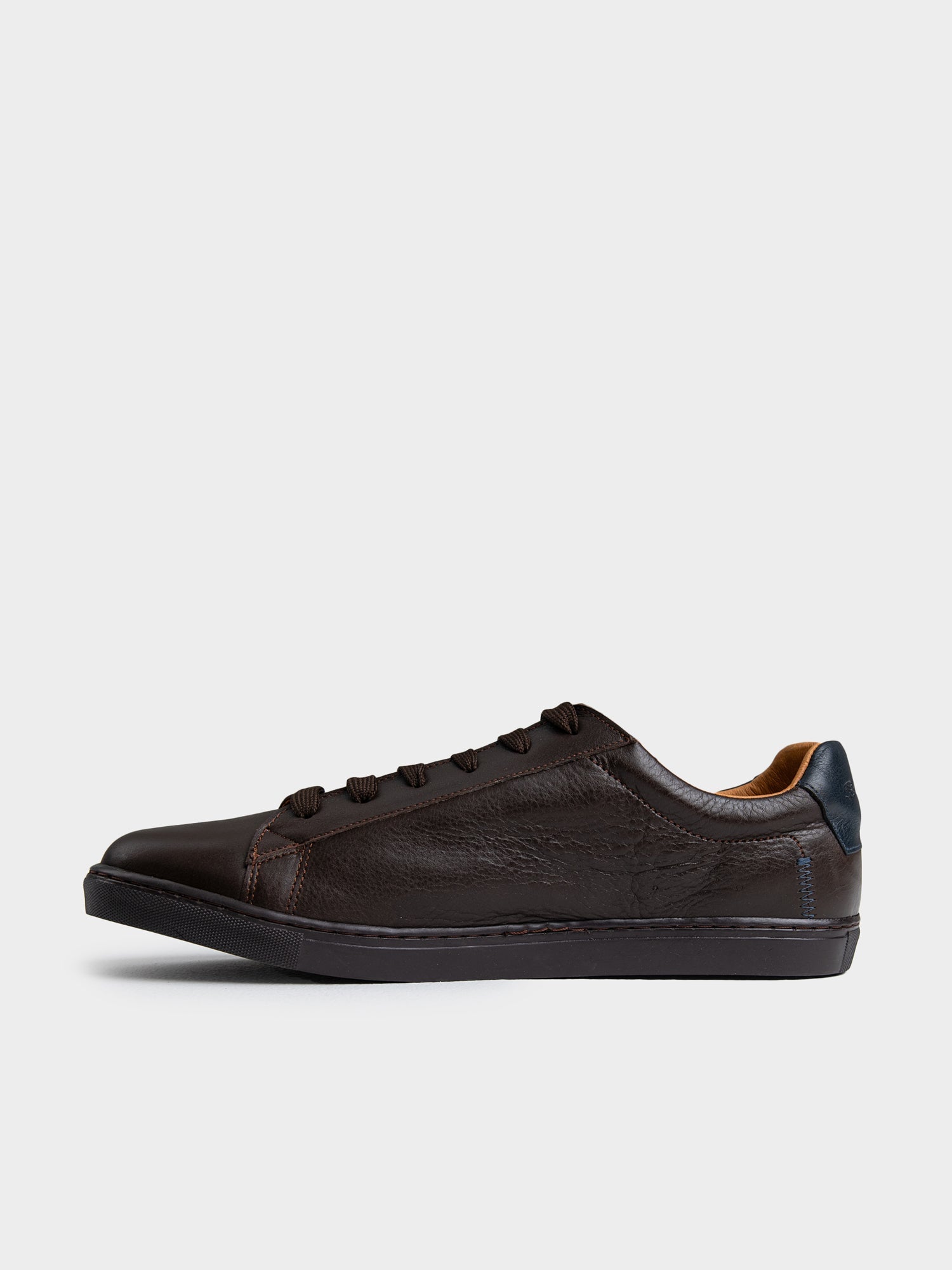 Ben Sherman Mens Target Leather Sneakers In Brown
