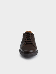 Ben Sherman Mens Target Leather Sneakers In Brown