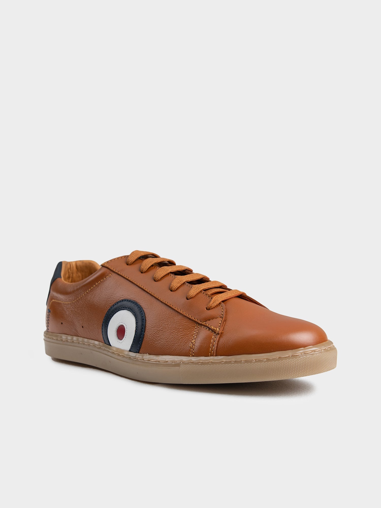 Ben Sherman Mens Target Leather Sneakers In Tan