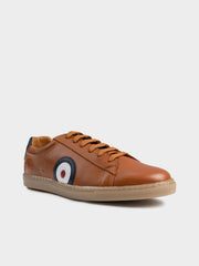 Ben Sherman Mens Target Leather Sneakers In Tan