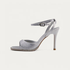 La Her Womens Isla Heels In Silver