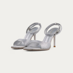 La Her Womens Isla Heels In Silver