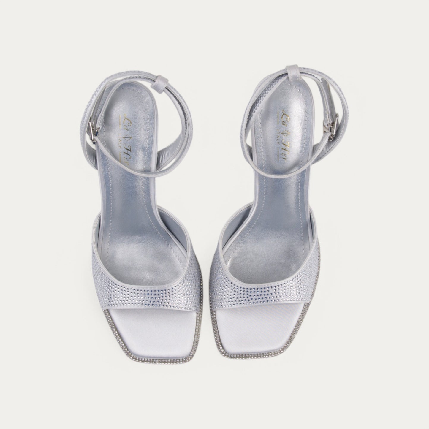 La Her Womens Isla Heels In Silver