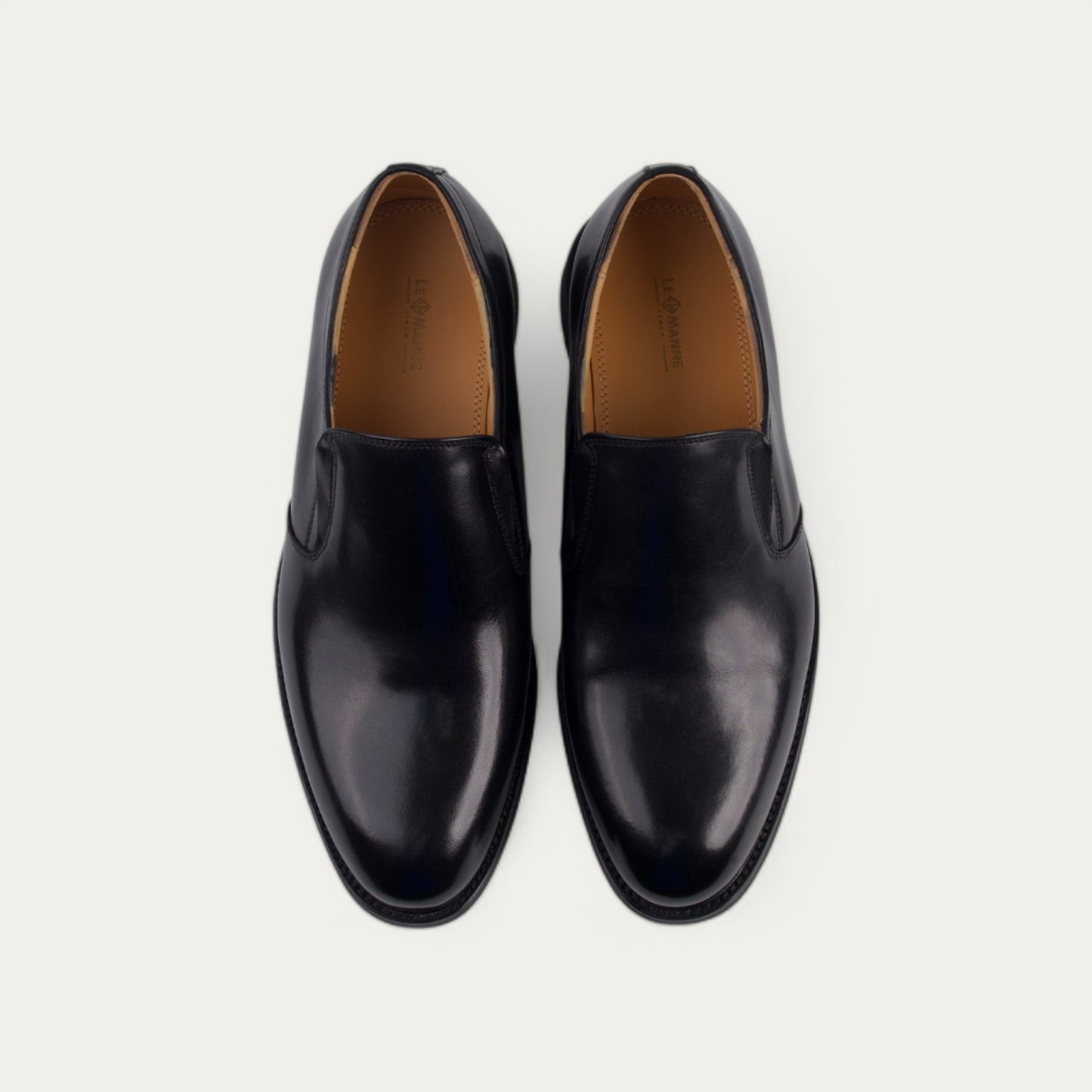 La-Manne Mens AI02 Leather Shoes In Black