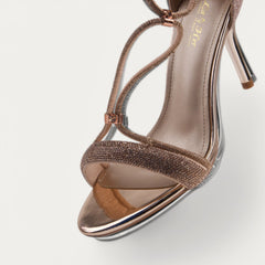 La Her Womens Heels In Champagne