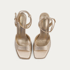 La Her Womens Isla Heels In Gold