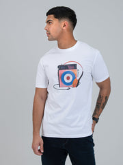 Ben Sherman W78215 Portable Radio Tee Shirt White