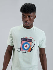 Ben Sherman W78215 Portable Radio Tee Shirt Pistachio