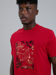 Ben Sherman W78234 Expolded Scooter Foil Print Tee Red