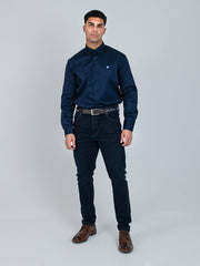 Ben Sherman Mens Target L/S Shirt Navy