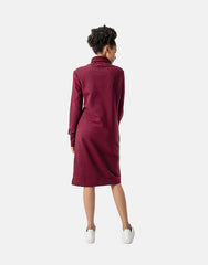 Polo 0042746 Women Addison Ls Sweater Dress  Wine