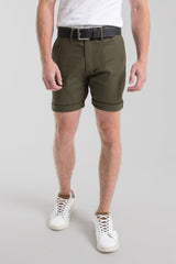 Ben Sherman Mens Straight Fit Chino Shorts In Olive