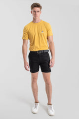 Bene Sherman Mens Straight Fit Chino Shorts In Black