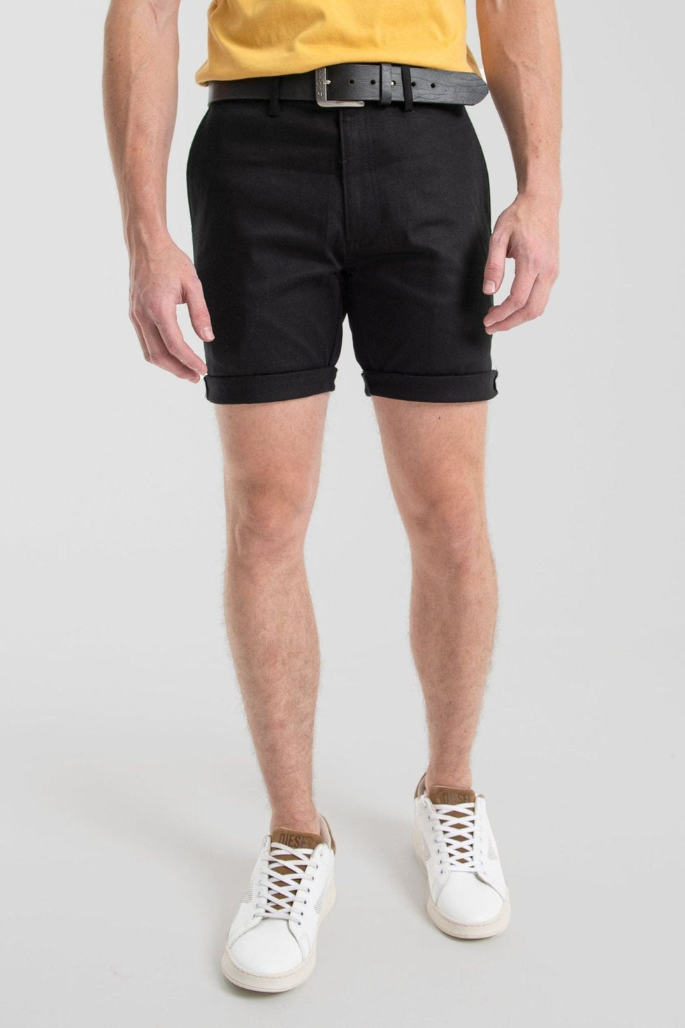 Ben Sherman Mens Straight Fit Chino Shorts In Black