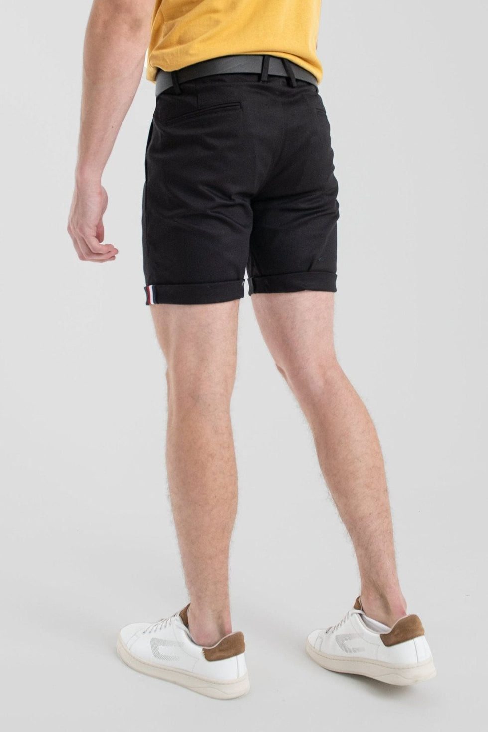 Bene Sherman Mens Straight Fit Chino Shorts In Black