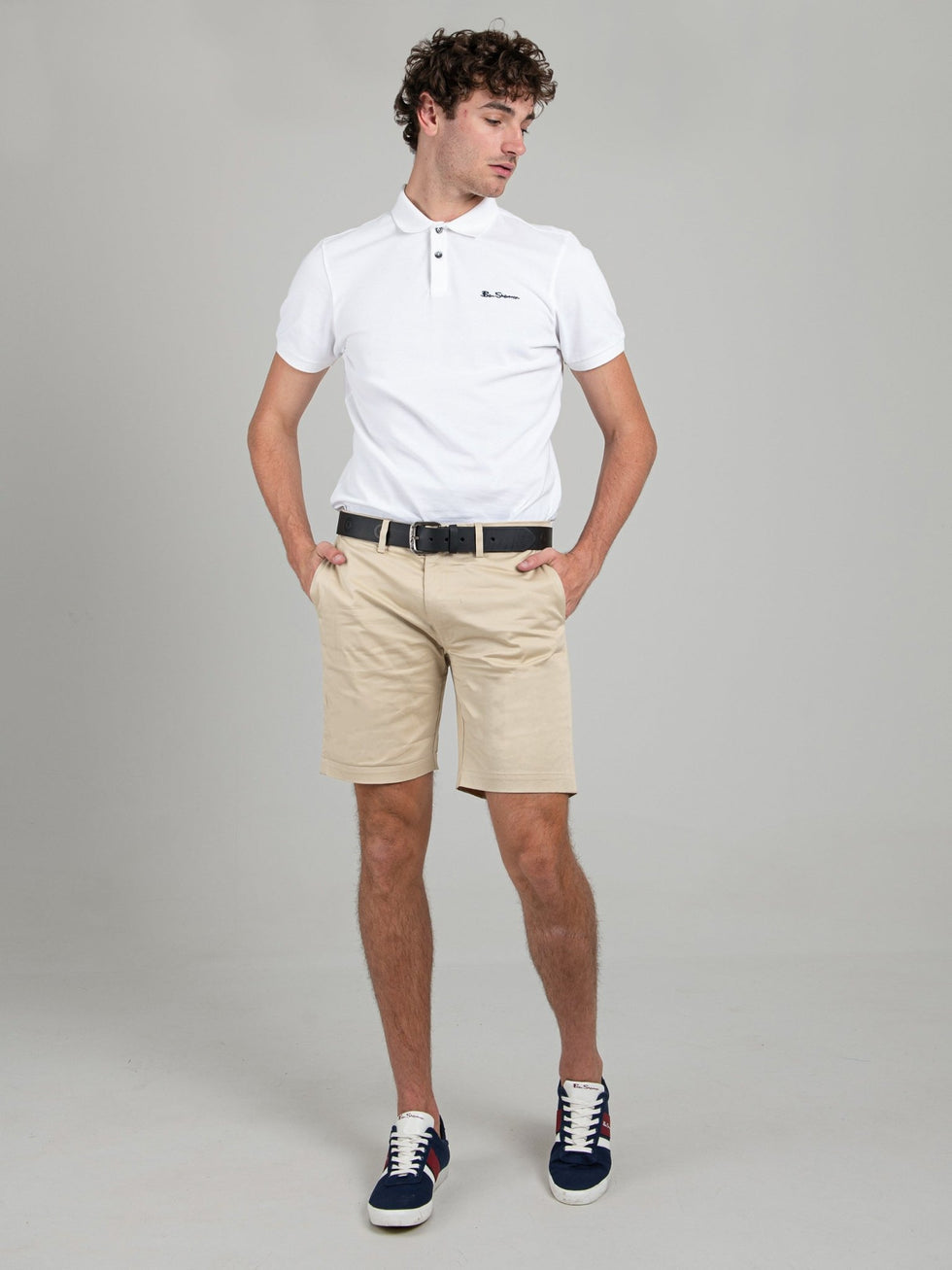 Ben Sherman Mens Straight Fut Chino Shorts In Sandstone