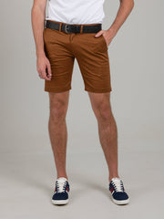Ben Sherman Mens Straight Fut Chino Shorts In Walnut