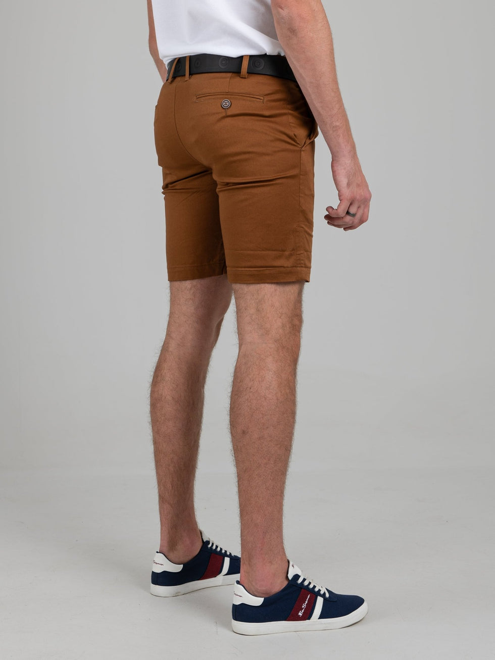Ben Sherman Mens Straight Fut Chino Shorts In Walnut